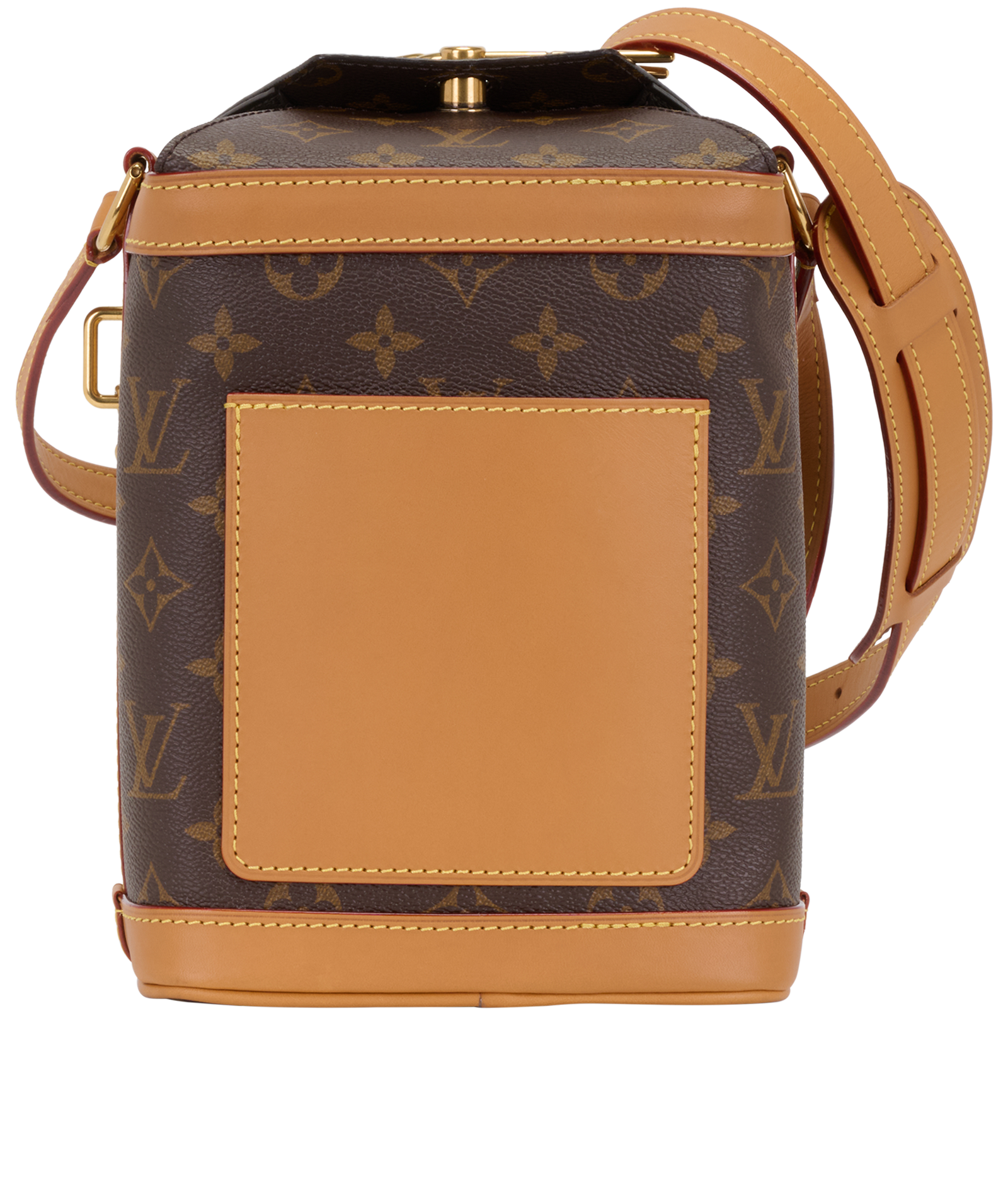 Milk Box, &pound;1,200, Handbags, Brown, Canvas, Back view